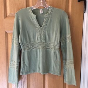 Prana light olive top